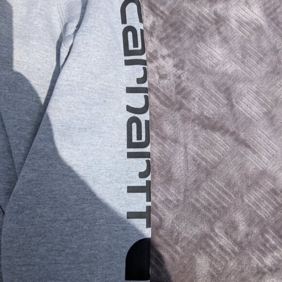 New W Tags Carhartt Sweater Mens Heather Gray HOODIE Midweight Fleece Sweatshirt - Picture 4 of 6
